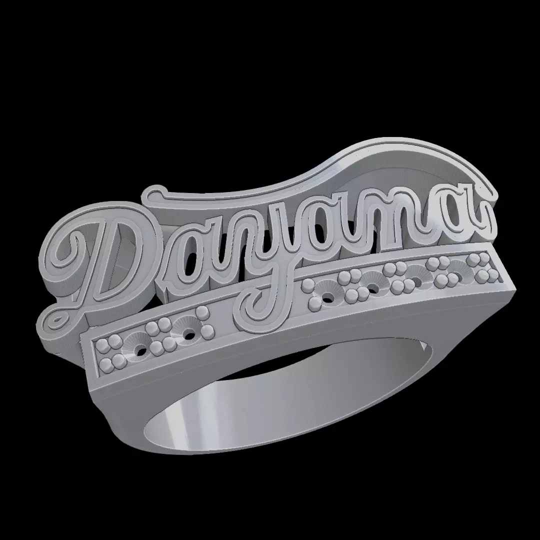 Anillo Nombre Dayana 3D print model