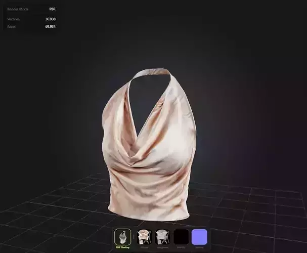 Female Elegant Top PBR 4k 