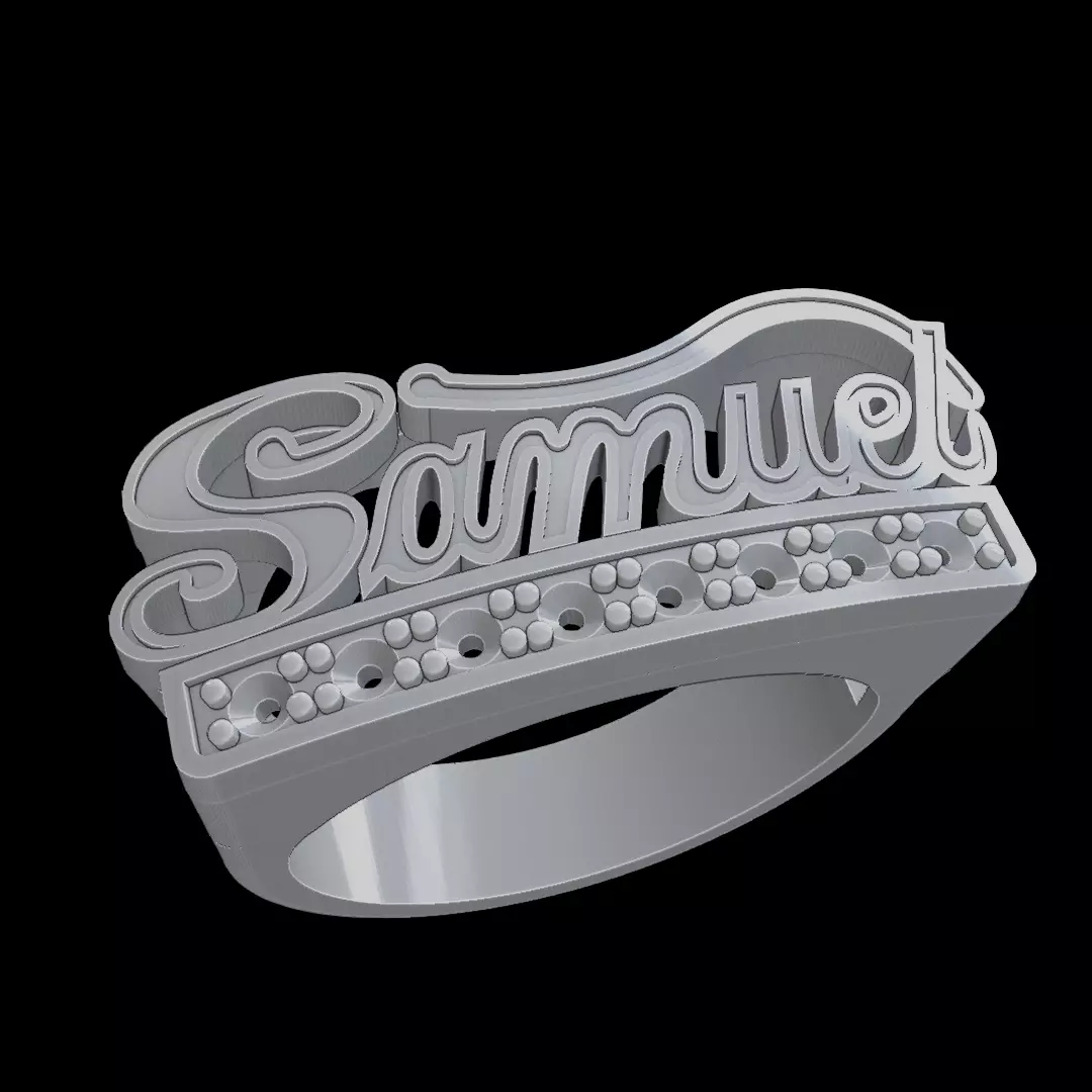 Anillo Nombre Samuel 3D print model