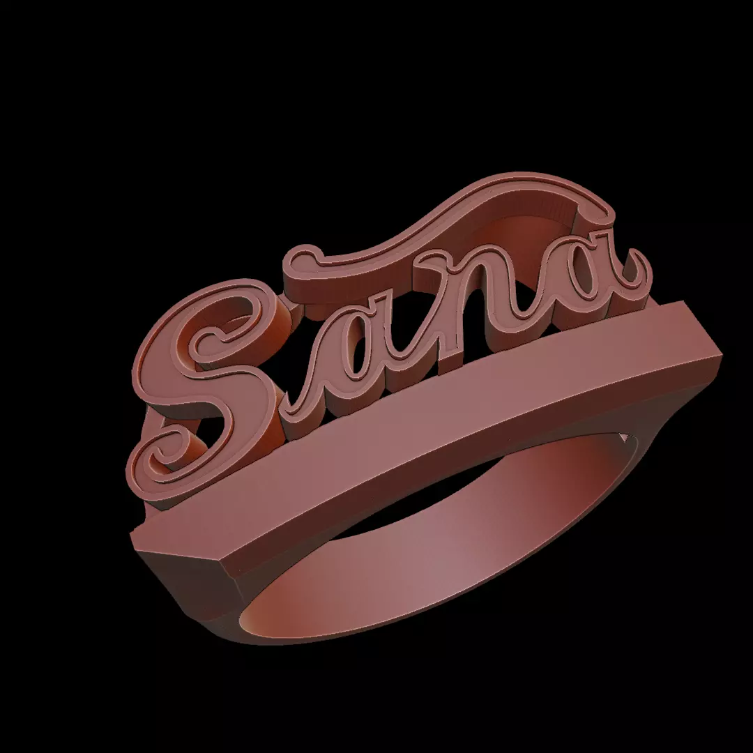 Anillo Nombre Sara 3D print model