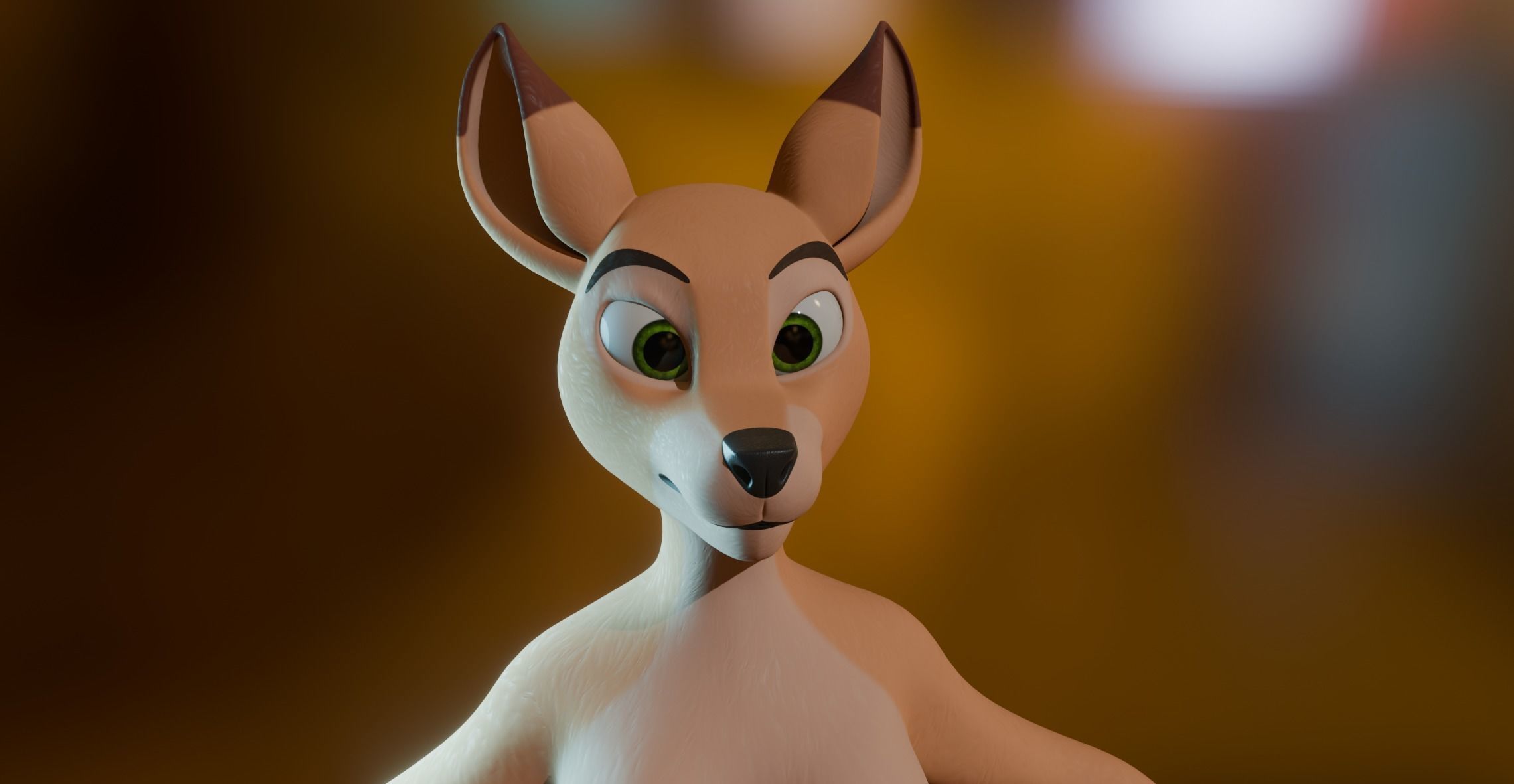 Nicole Anthro Deer Low-poly 3D model_1