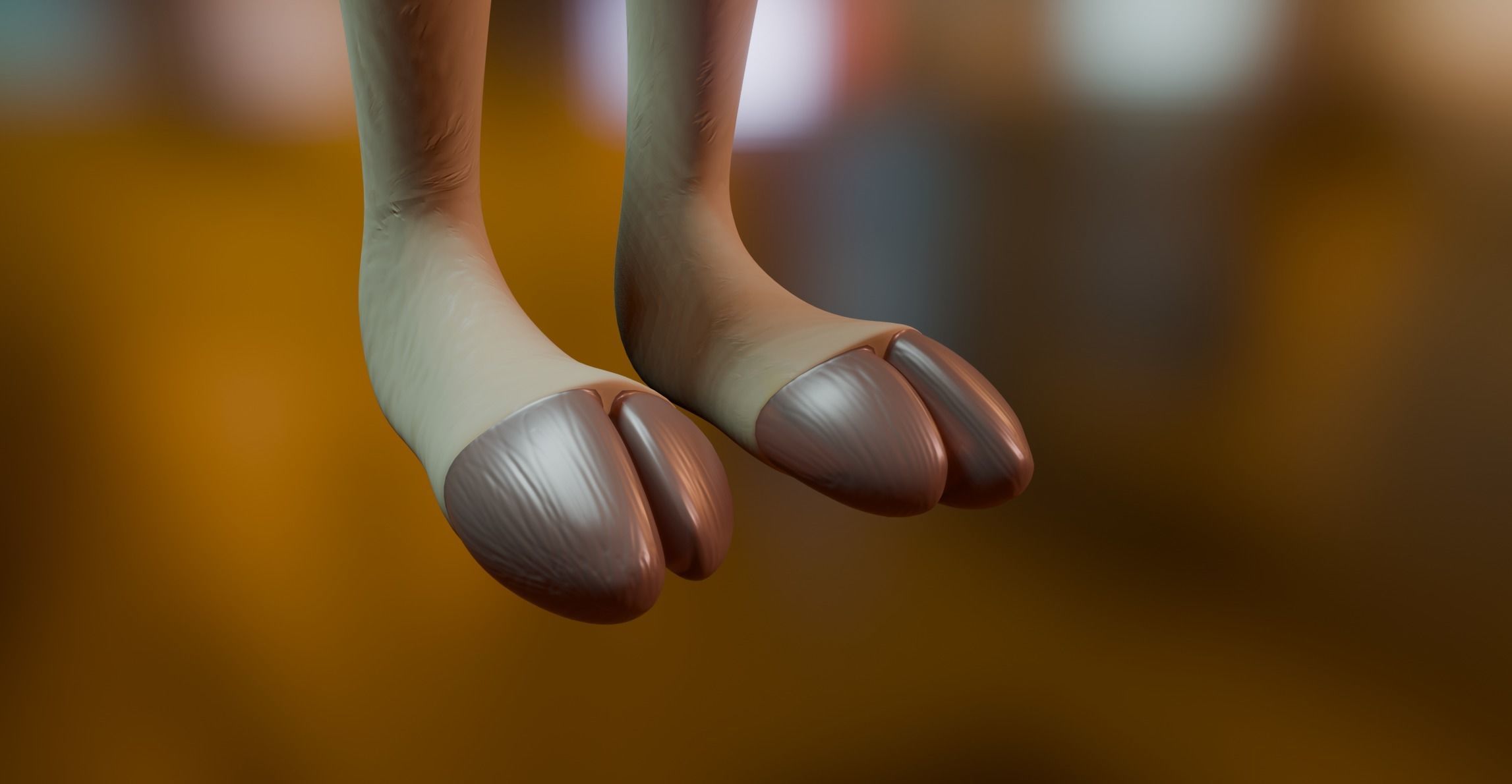 Nicole Anthro Deer Low-poly 3D model_10