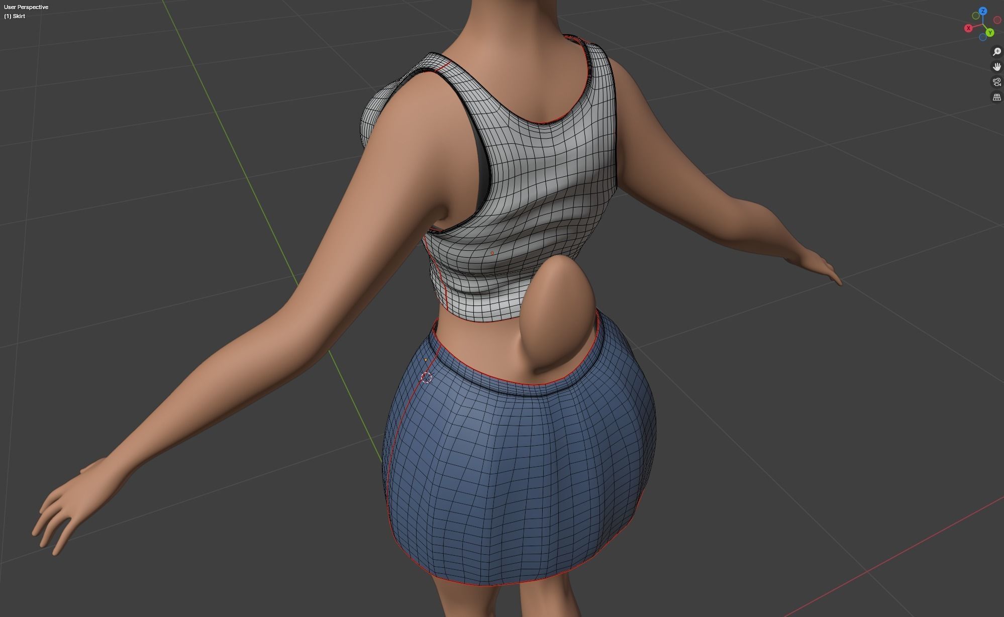 Nicole Anthro Deer Low-poly 3D model_56