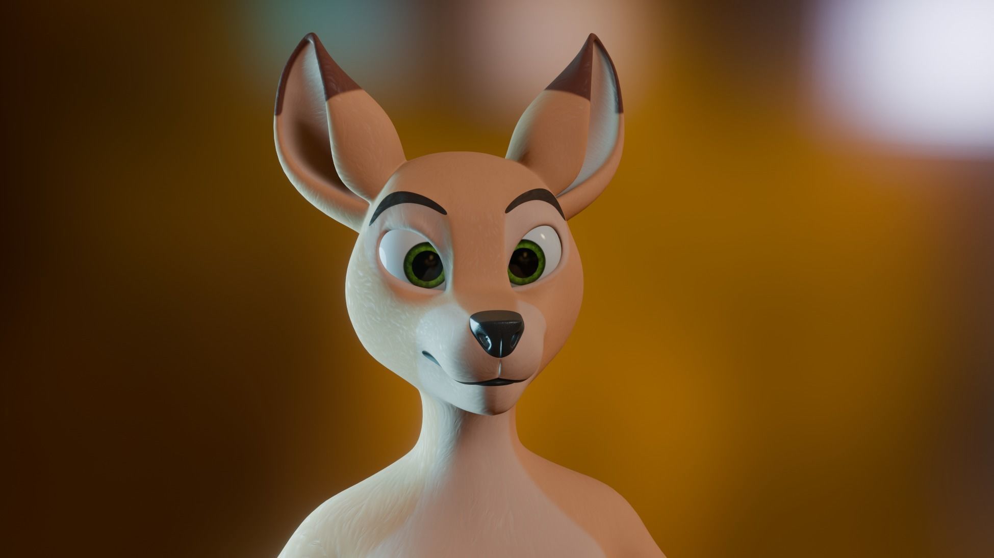 Nicole Anthro Deer Low-poly 3D model_27