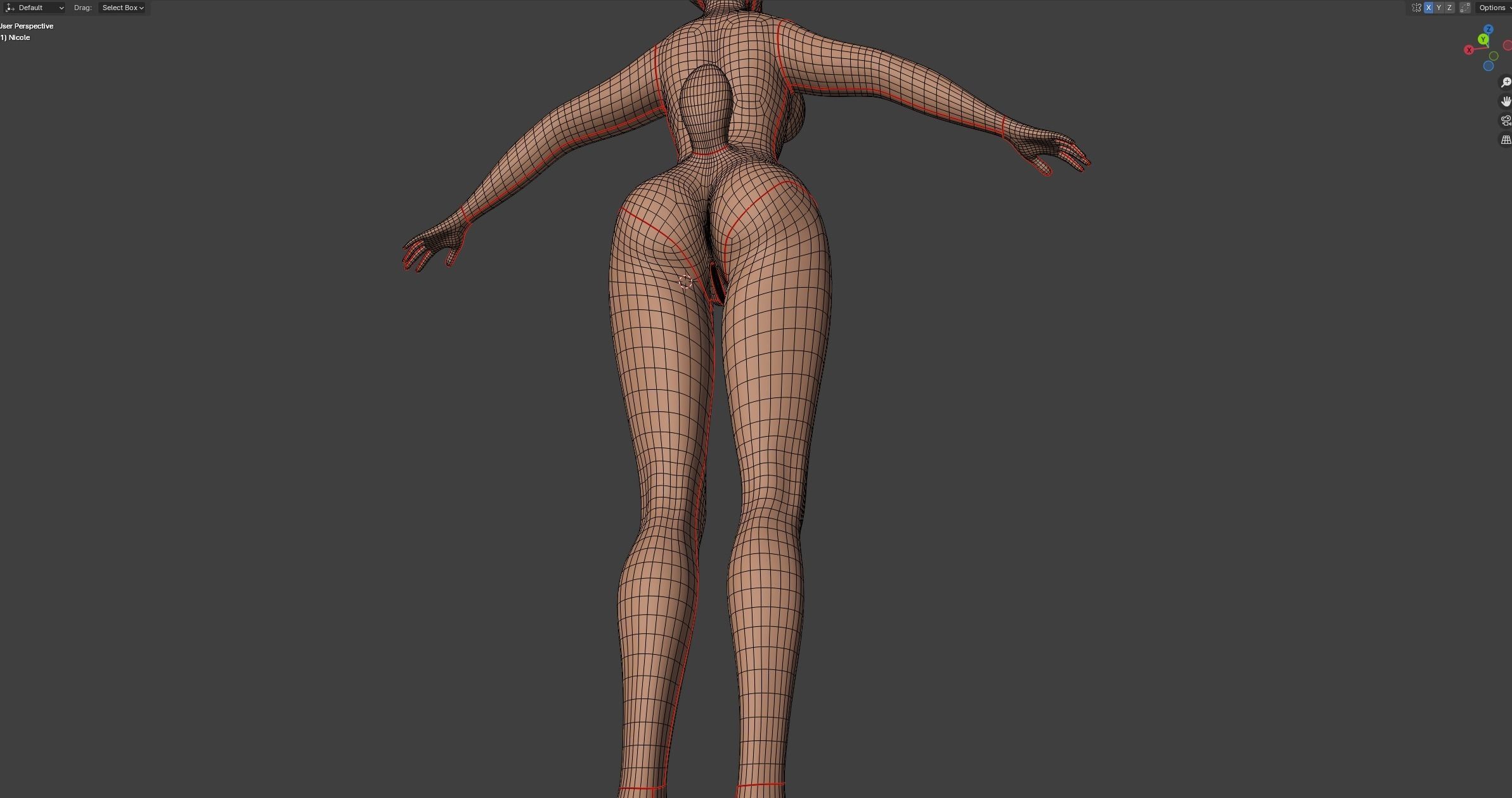 Nicole Anthro Deer Low-poly 3D model_46