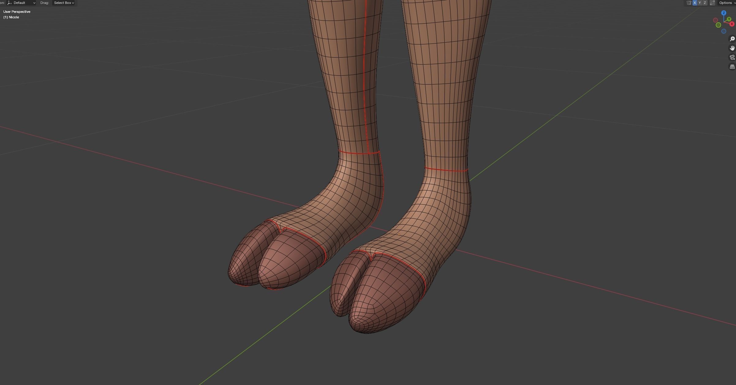 Nicole Anthro Deer Low-poly 3D model_48