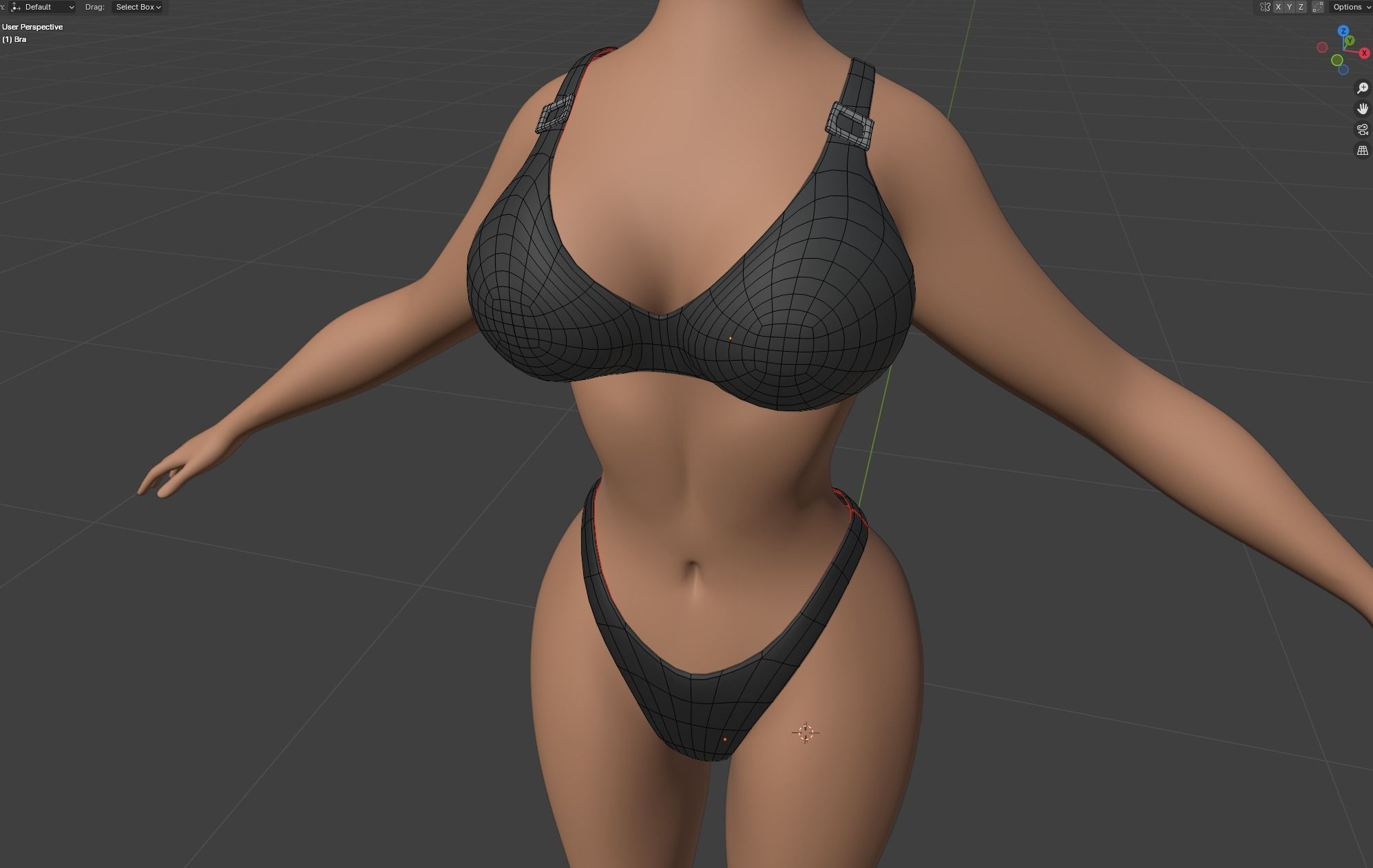 Nicole Anthro Deer Low-poly 3D model_54