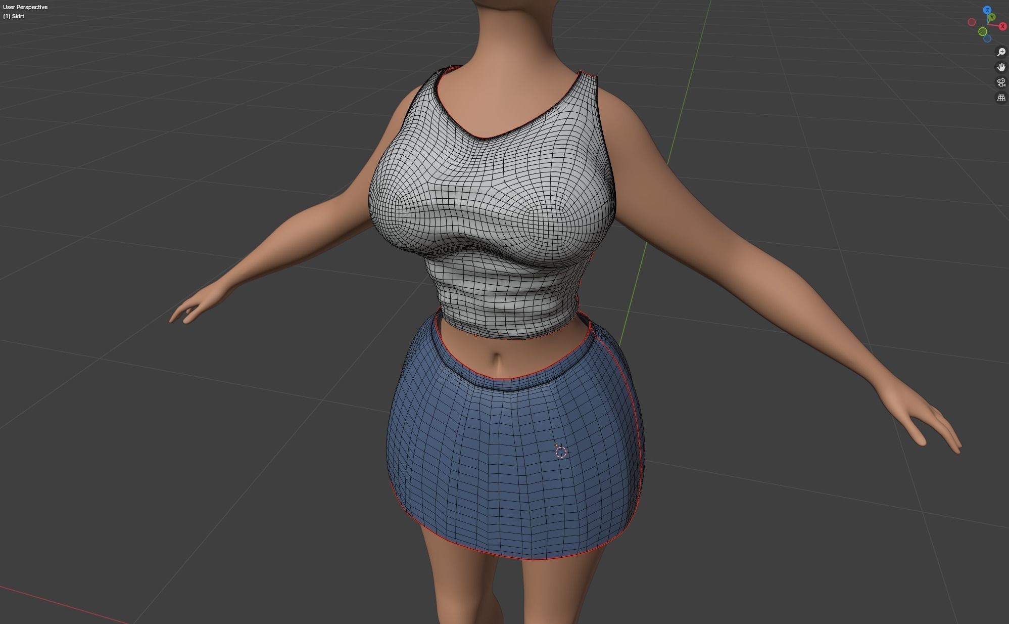 Nicole Anthro Deer Low-poly 3D model_55