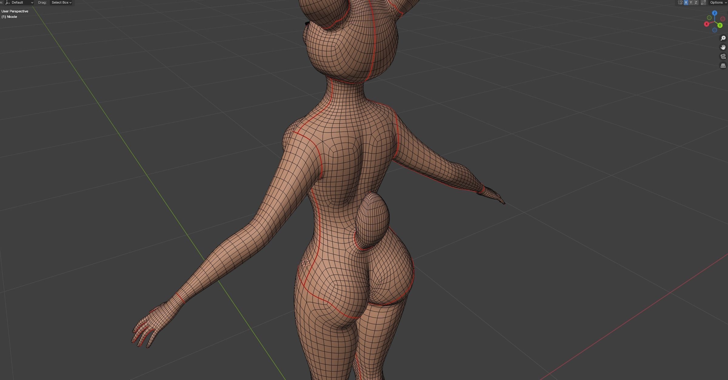 Nicole Anthro Deer Low-poly 3D model_45