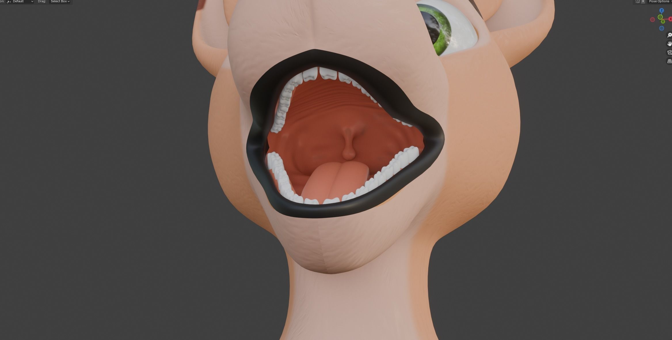 Nicole Anthro Deer Low-poly 3D model_61