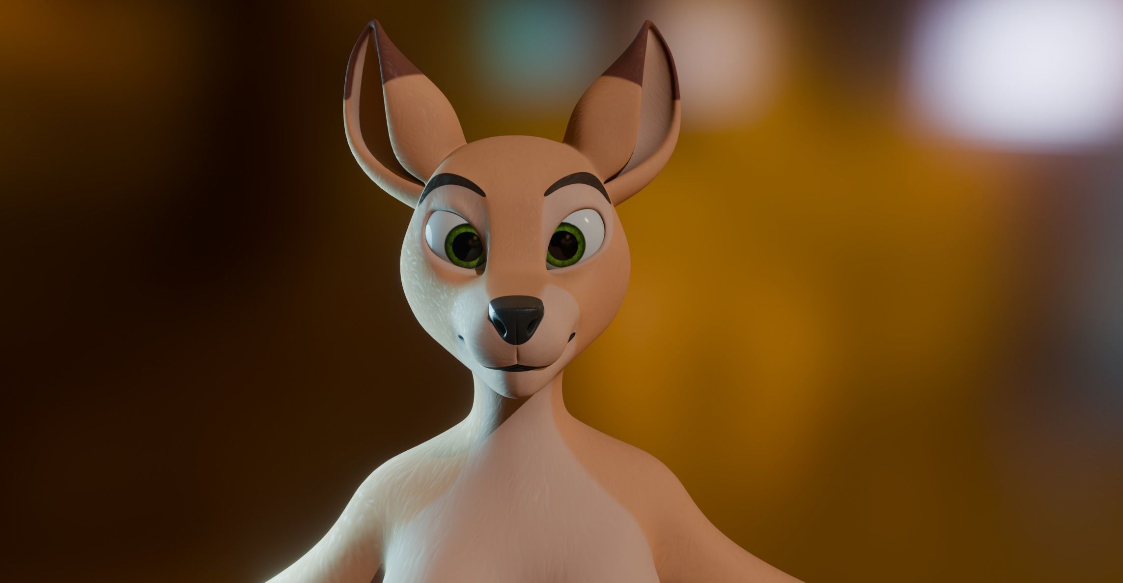 Nicole Anthro Deer Low-poly 3D model_2