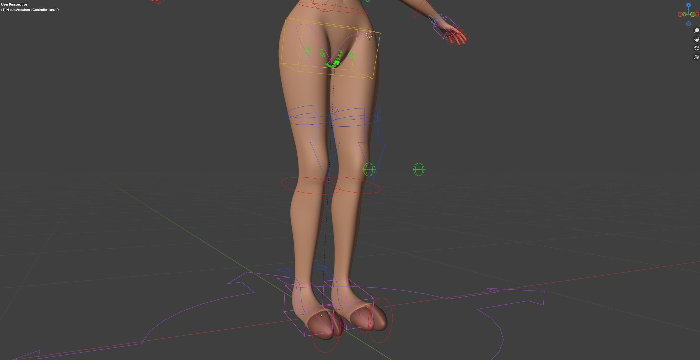 Nicole Anthro Deer Low-poly 3D model_36