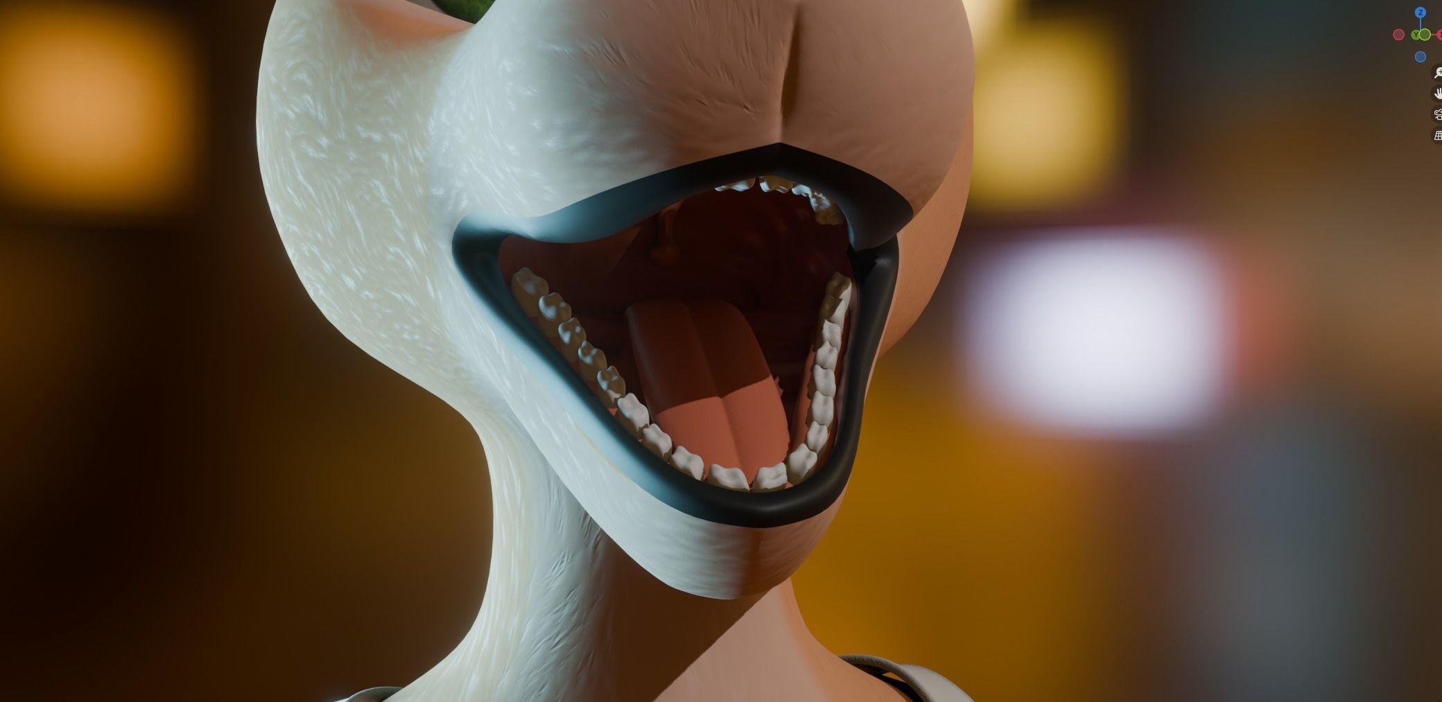 Nicole Anthro Deer Low-poly 3D model_60