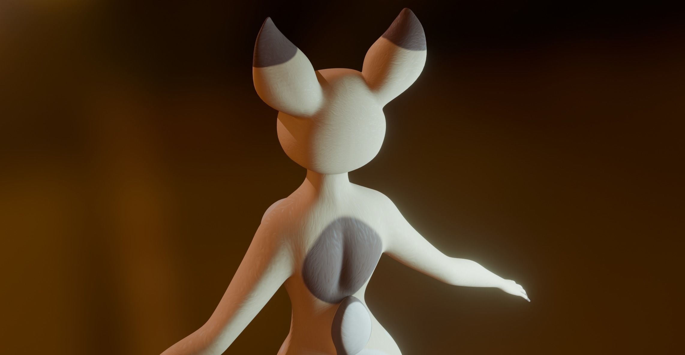 Nicole Anthro Deer Low-poly 3D model_4