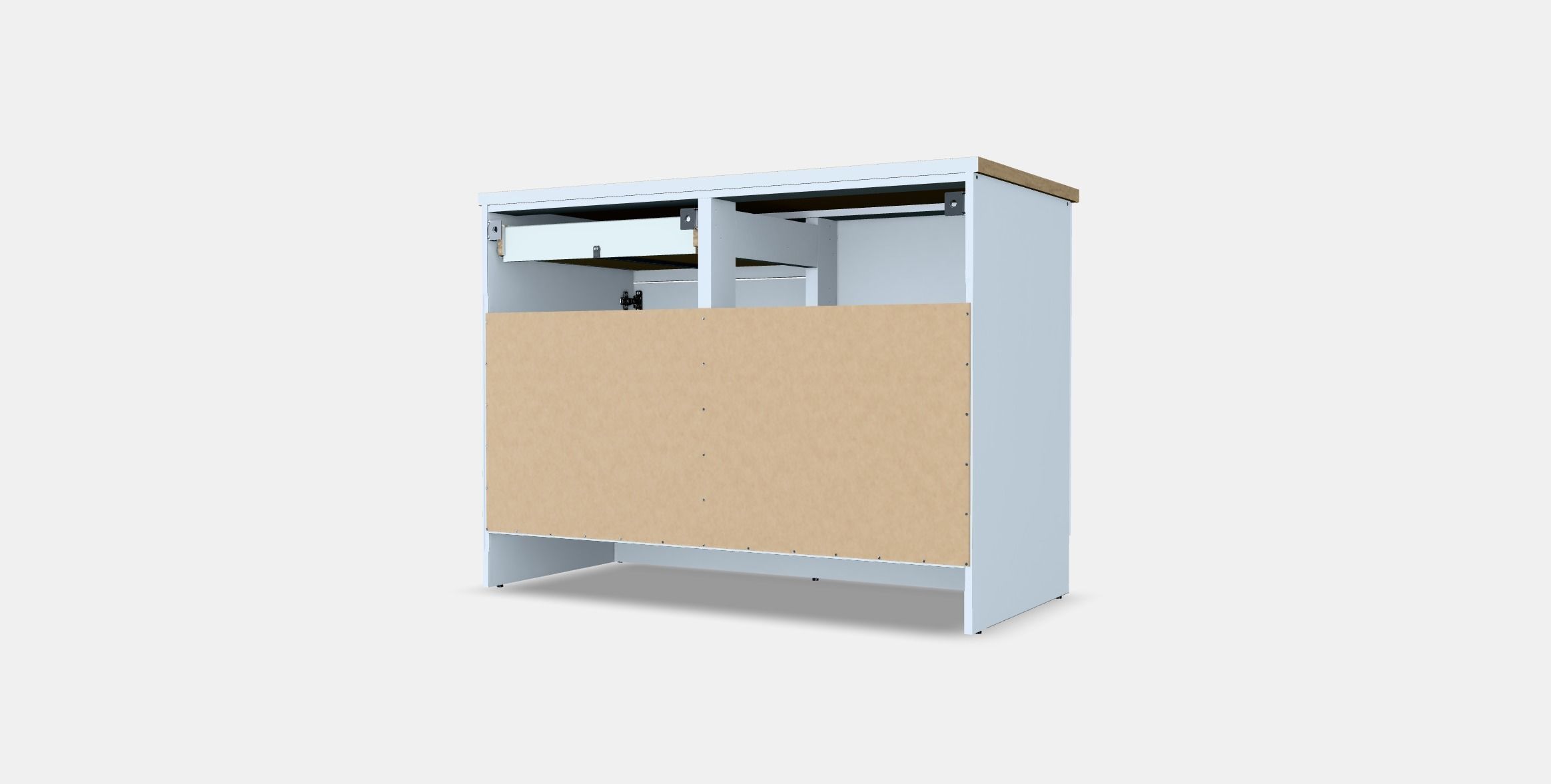 KNOXHULT Base cabinet with doors and drawer Low-poly 3D model_3