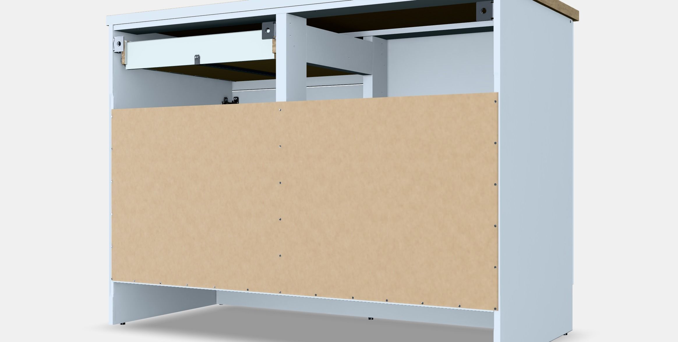 KNOXHULT Base cabinet with doors and drawer Low-poly 3D model_10