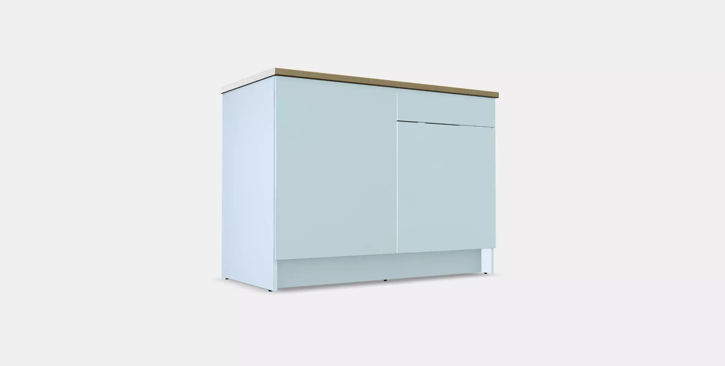 KNOXHULT Base cabinet with doors and drawer Low-poly 3D model_0