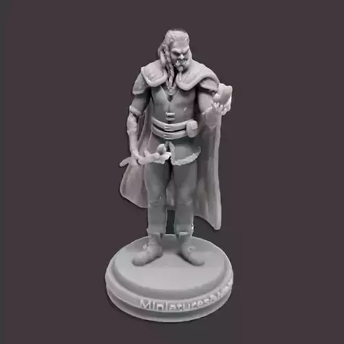 Miniature Sorcerer Orc white dragon lineage 3D print model