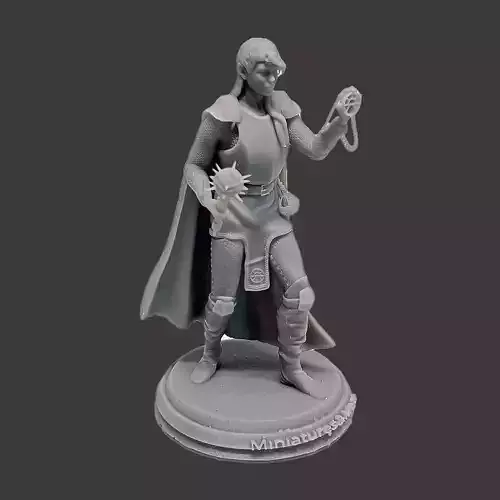 Miniature Lathander female Cleric 