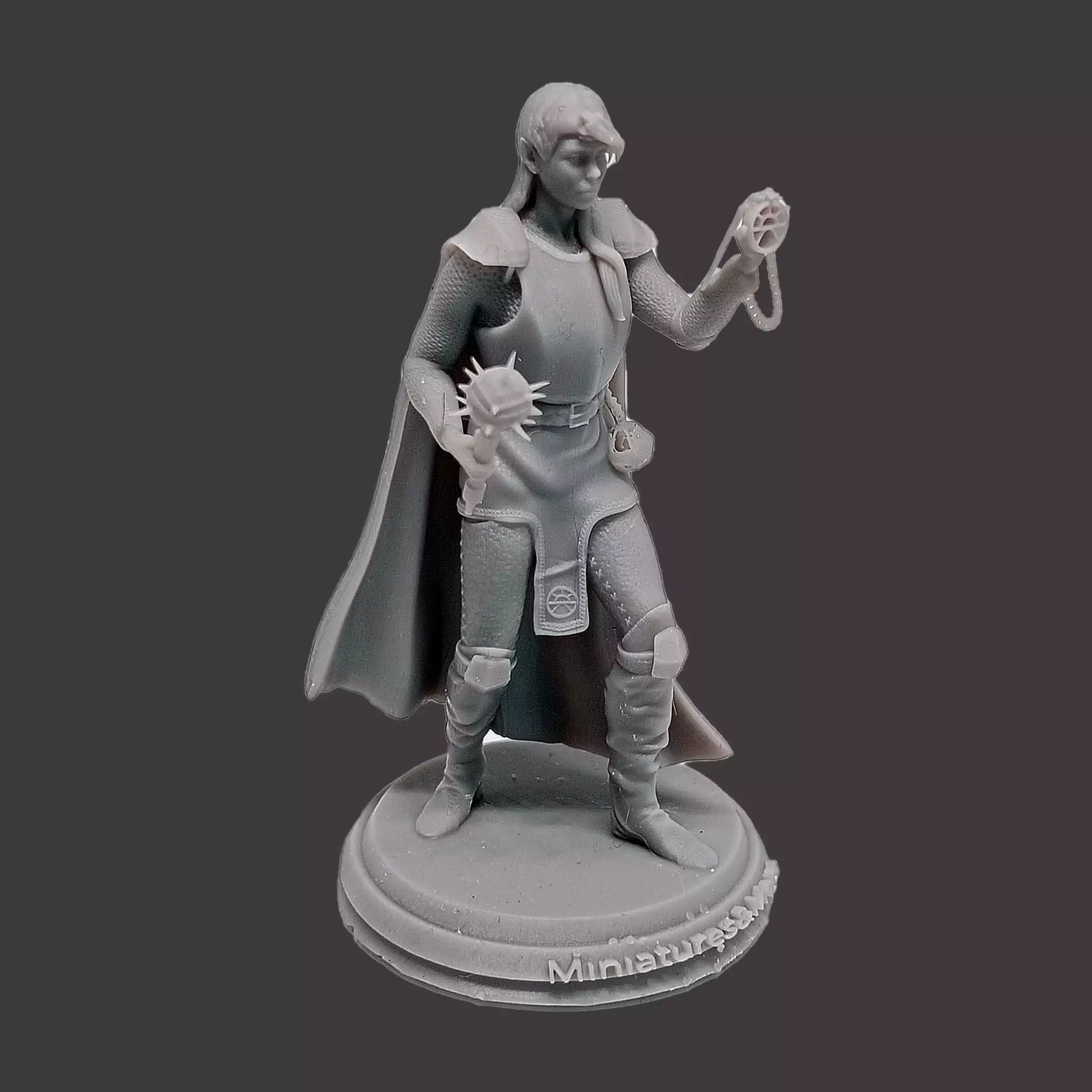 Miniature Lathander female Cleric  3D print model_0