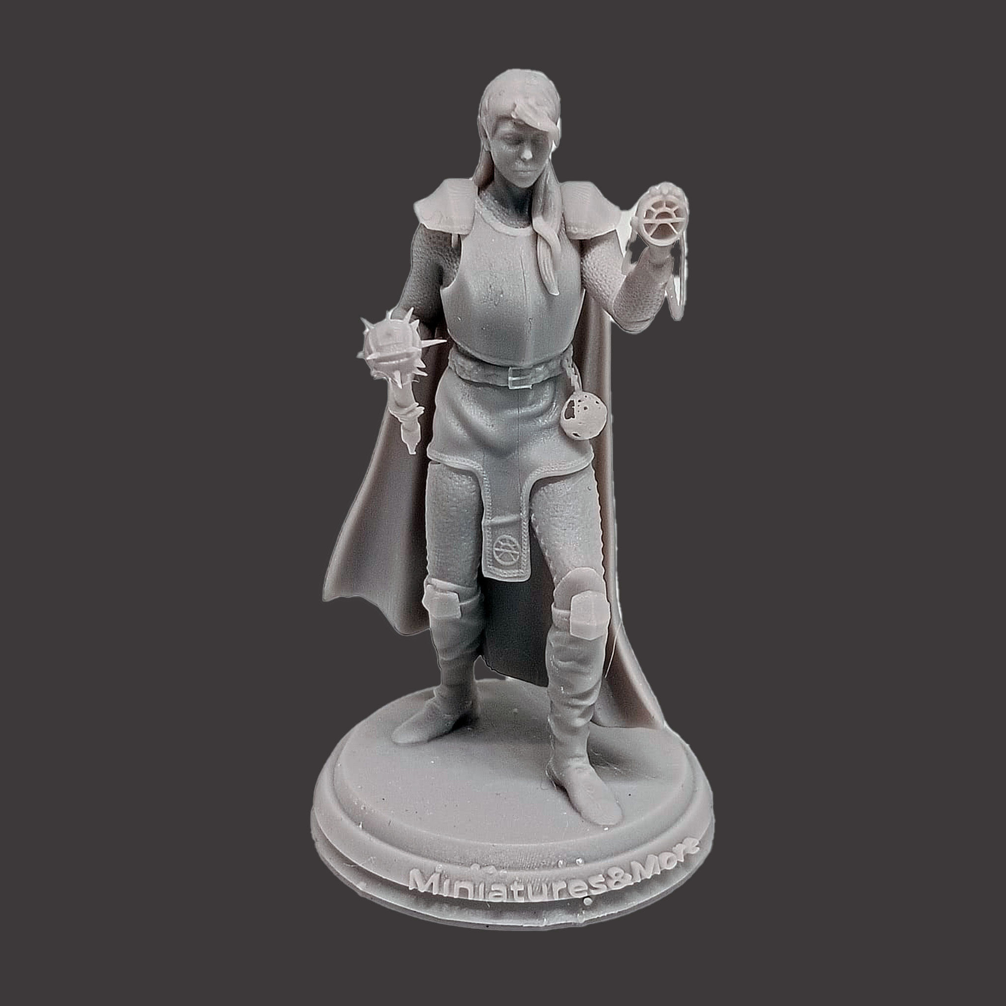Miniature Lathander female Cleric  3D print model_2