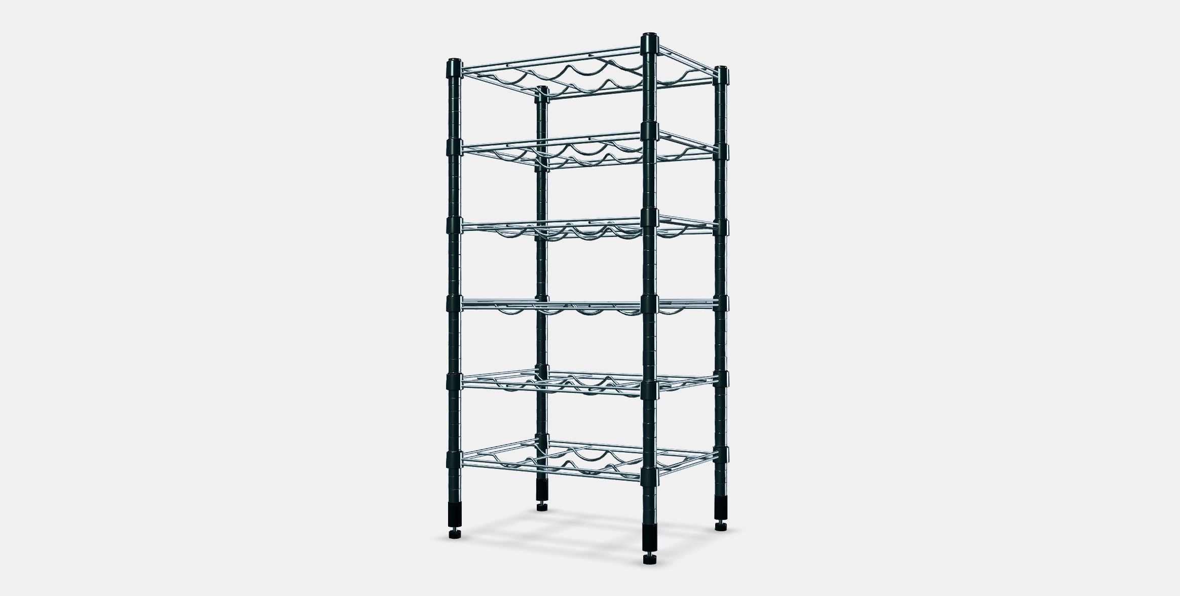 OMAR Bottle shelf Low-poly 3D model_12