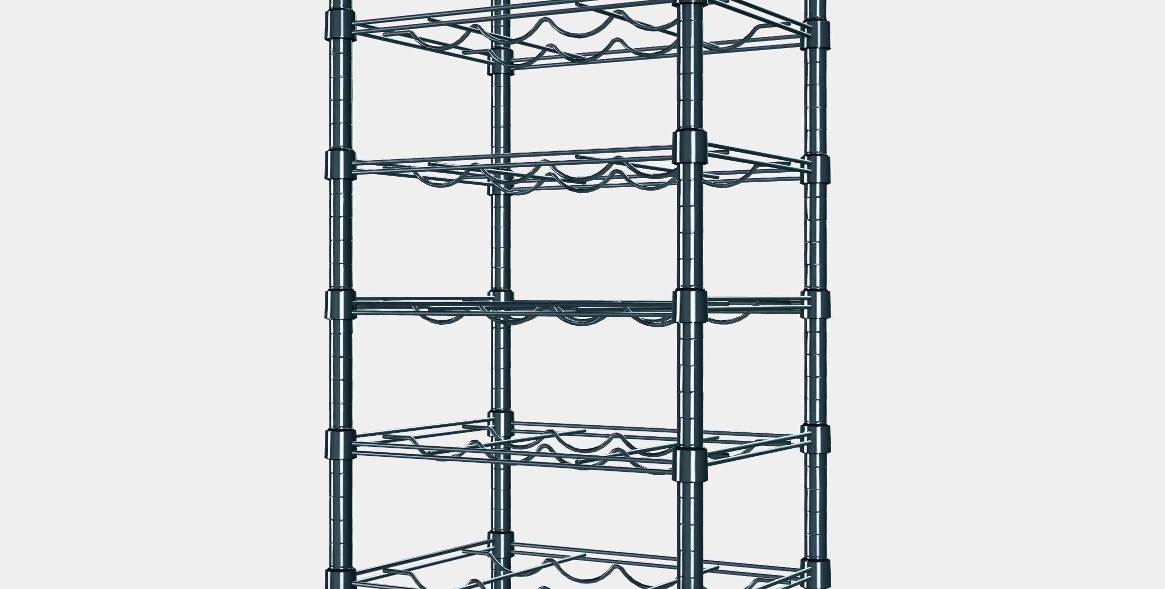 OMAR Bottle shelf Low-poly 3D model_6