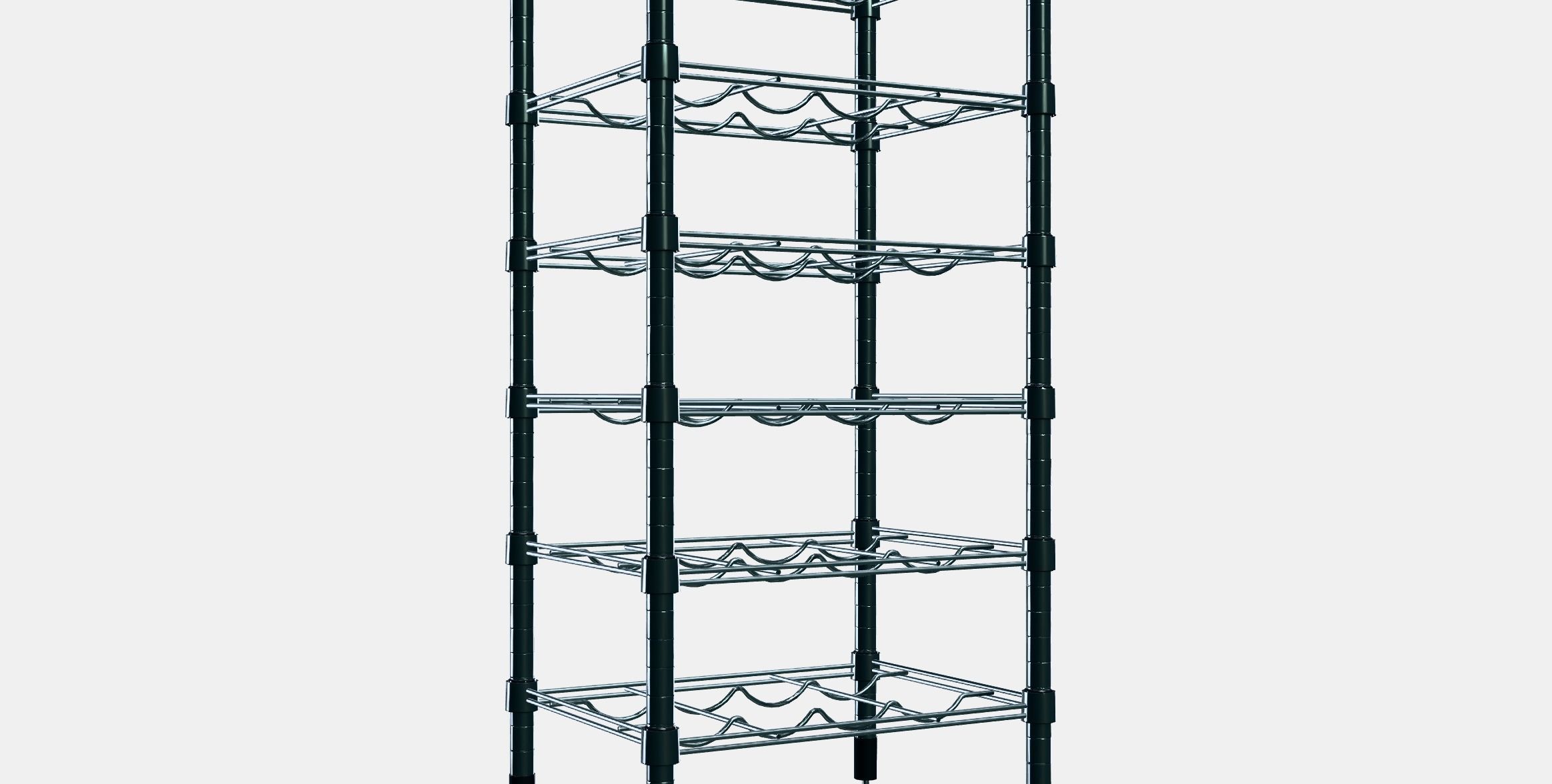 OMAR Bottle shelf Low-poly 3D model_9