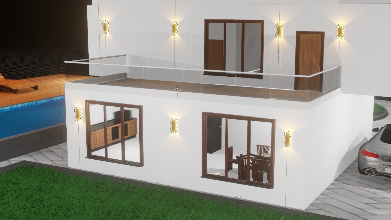 Blender Eevee Modern House 3D Model With Interior 3D model_9