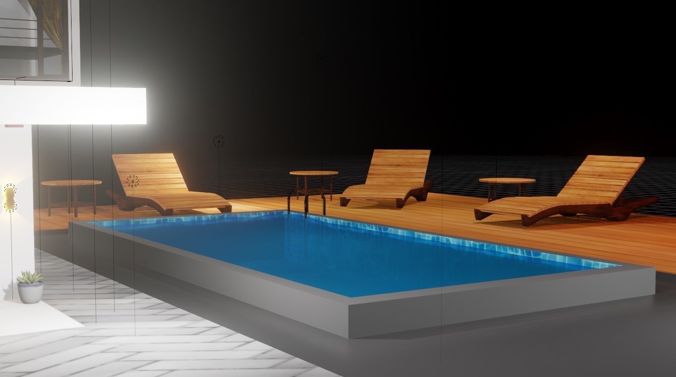 Blender Eevee Modern House 3D Model With Interior 3D model_3