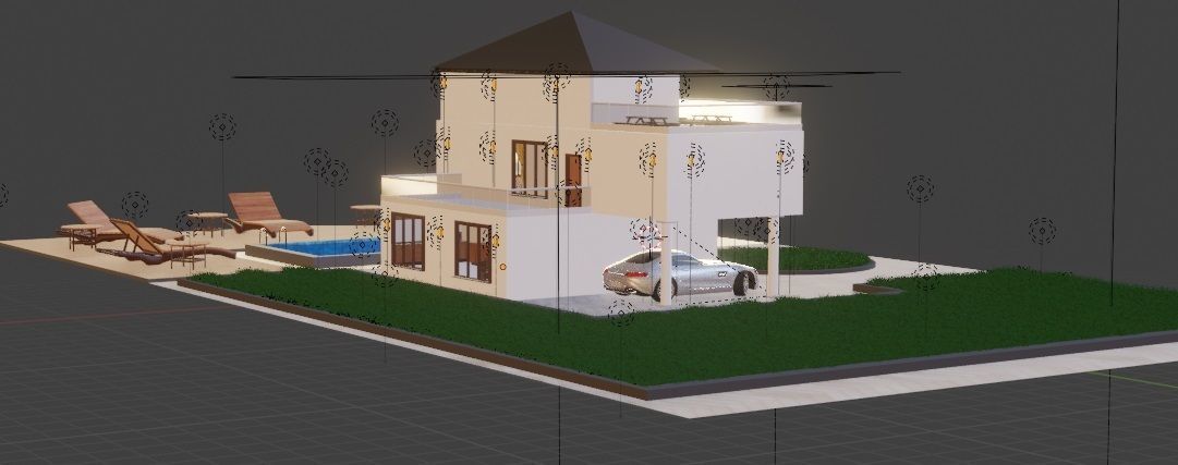 Blender Eevee Modern House 3D Model With Interior 3D model_19