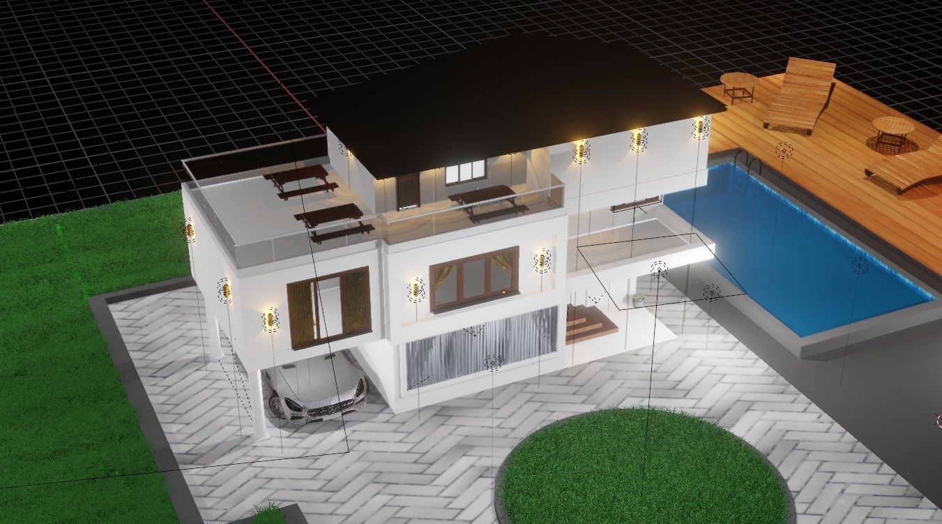 Blender Eevee Modern House 3D Model With Interior 3D model_6