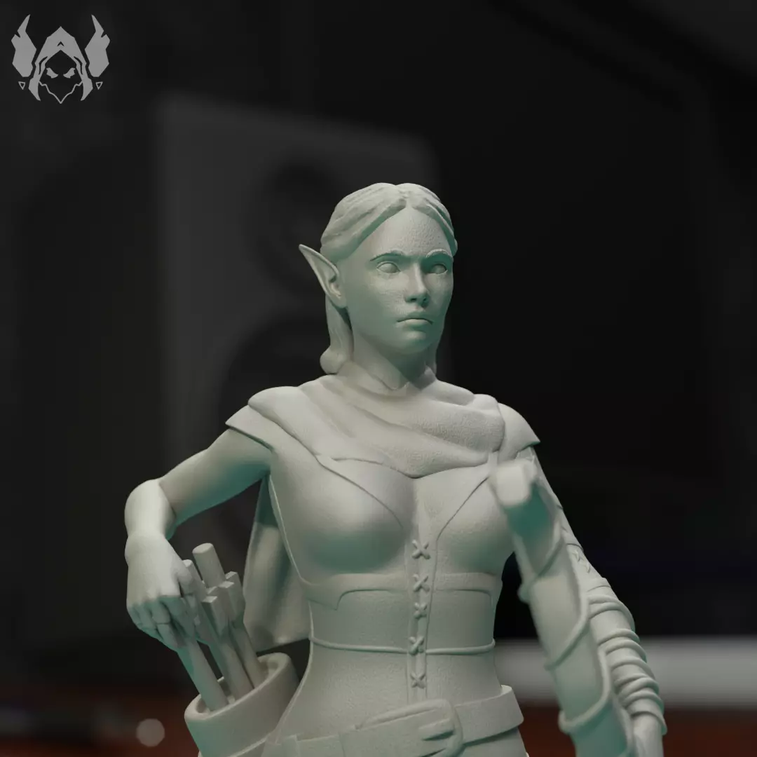 ELF ARCHER - TABLETOP MINIATURE Free 3D print model