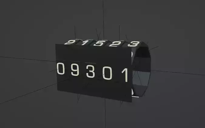 Simple Odometer Rig for Cars and other Vehicles - For Blender Low-poly 3D model