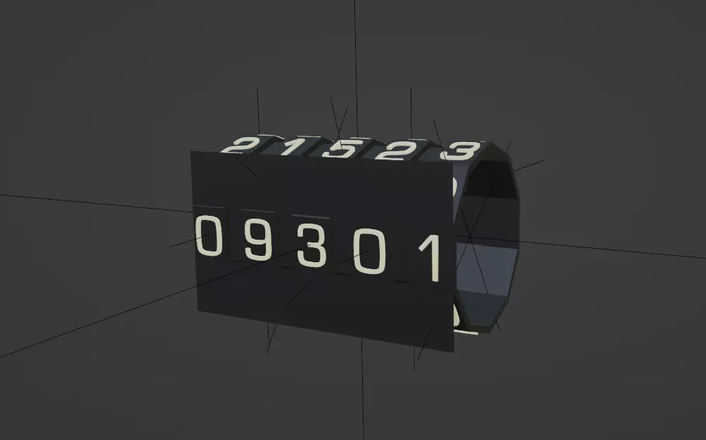 Simple Odometer Rig for Cars and other Vehicles - For Blender Low-poly 3D model_0