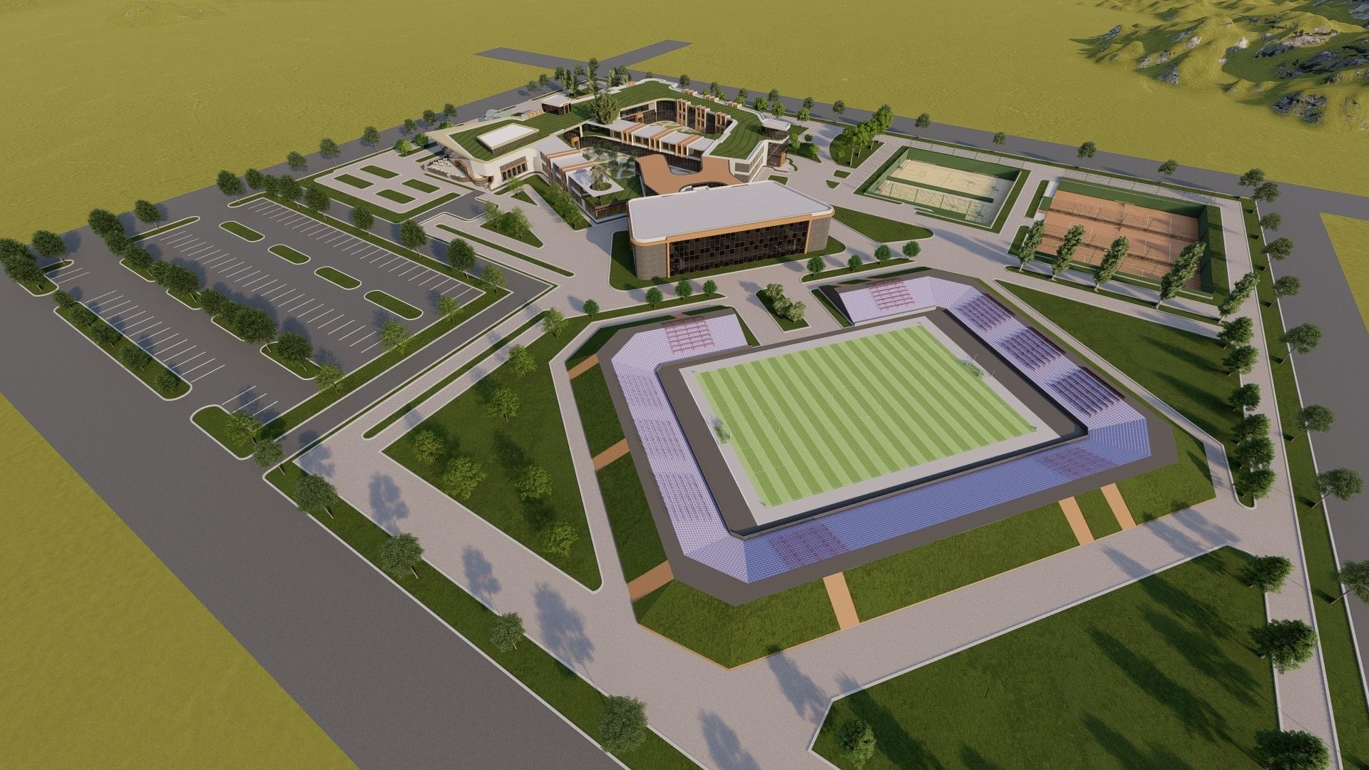 School-University High School 3D model_3