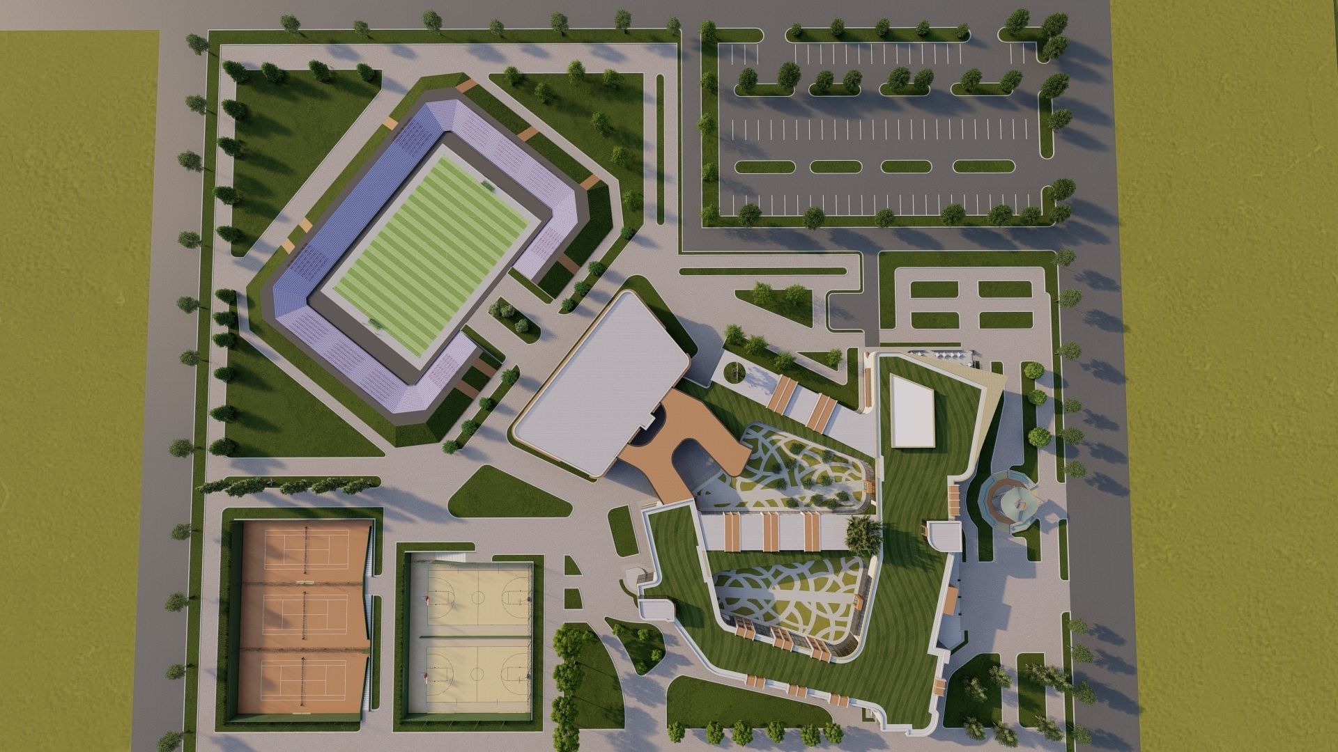School-University High School 3D model_2