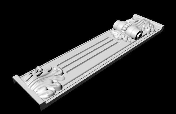 Central decor ornament for furniture 3D model_4