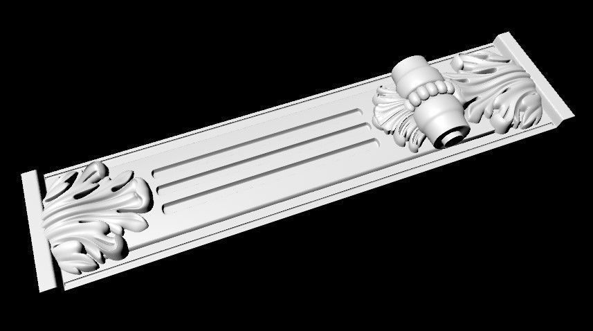 Central decor ornament for furniture 3D model_2