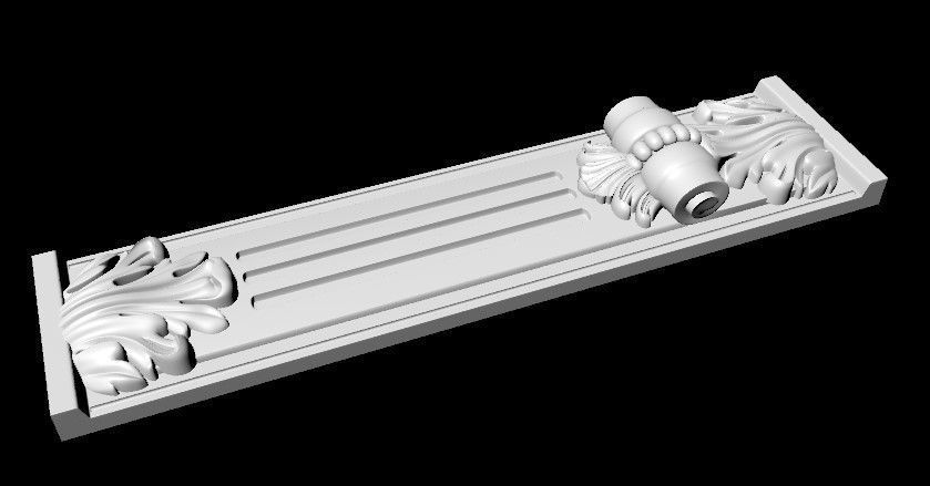 Central decor ornament for furniture 3D model_3