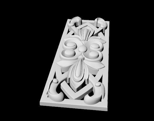 Central decor ornament for furniture 3D model_5