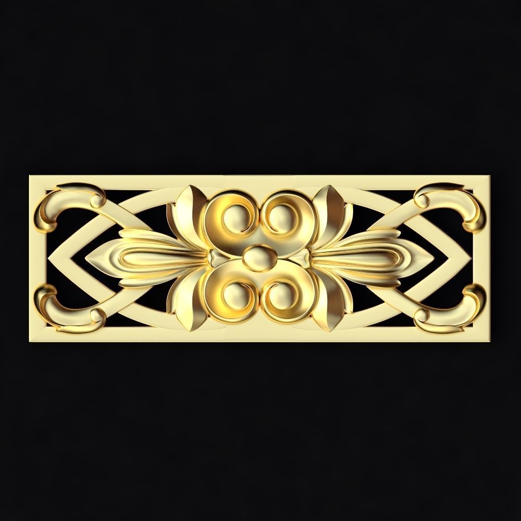 Central decor ornament for furniture 3D model_1