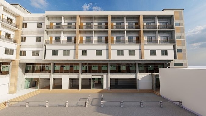 School-University- High School 3D model 2