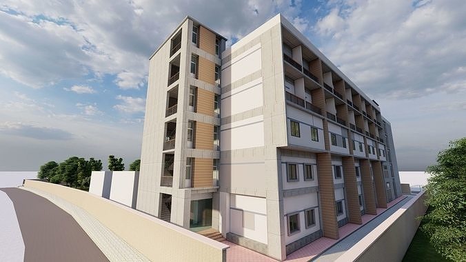 School-University- High School 3D model 4