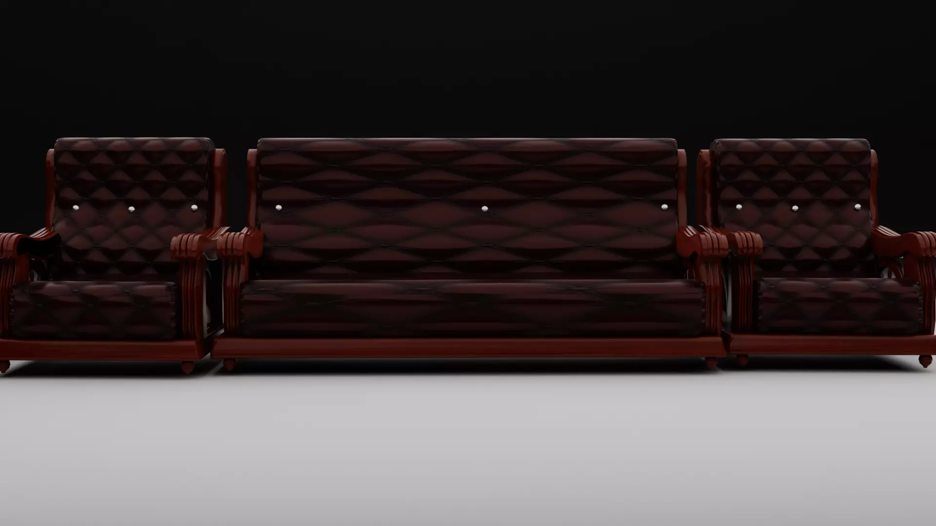 Leather finished 5 Seater SOFA Free 3D model