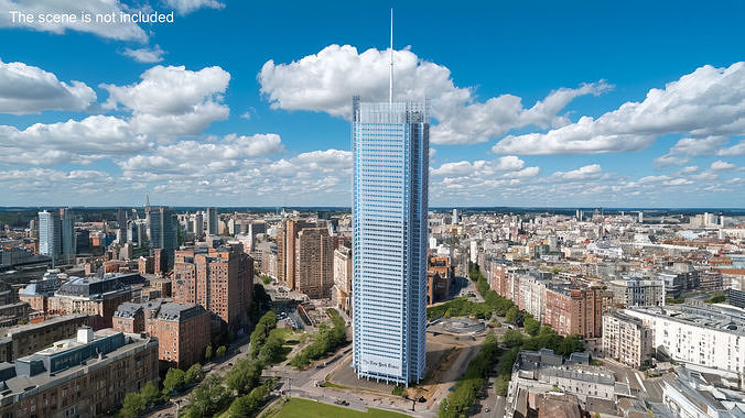 The New York Times Building Lights Off 3D model