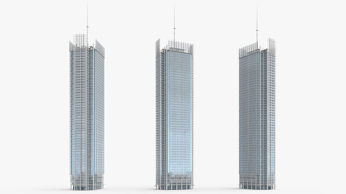The New York Times Building Lights Off 3D model 6