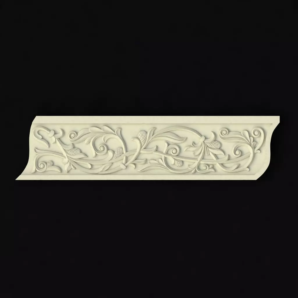 Central decor ornament for furniture 3D model_0