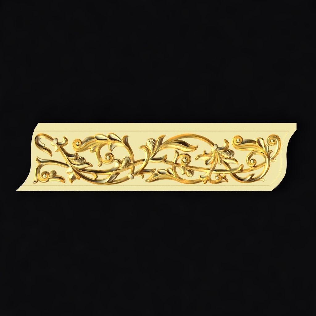 Central decor ornament for furniture 3D model_1