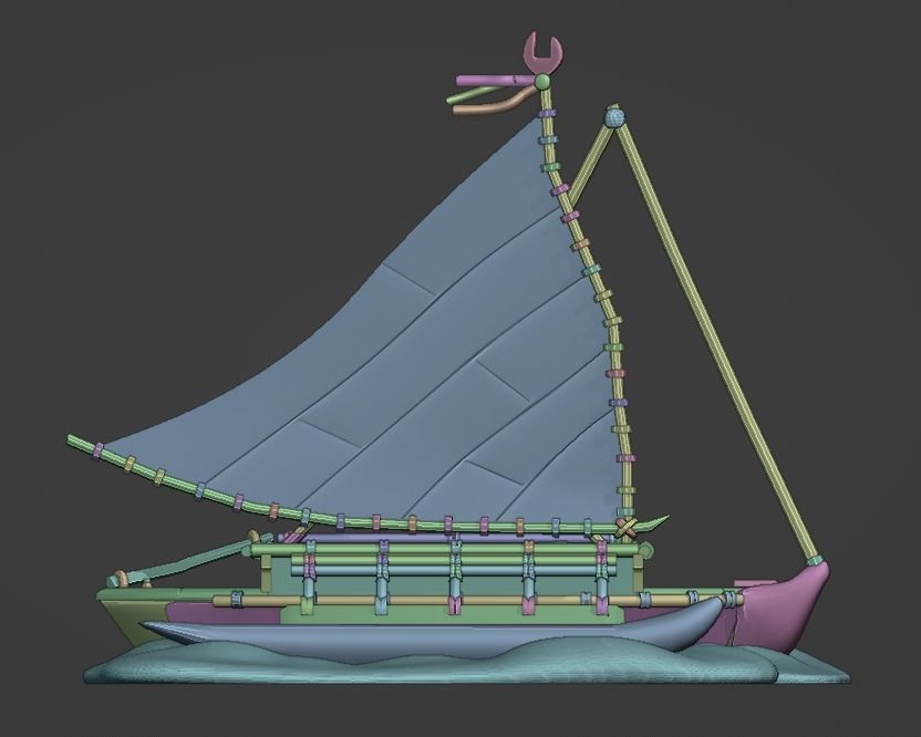 MOANA BOAT FUNKO POP DISNEY 3D model_1